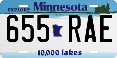 MN license plate 655RAE