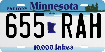 MN license plate 655RAH