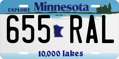 MN license plate 655RAL