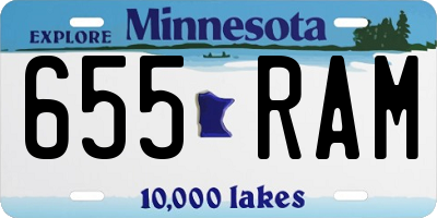 MN license plate 655RAM
