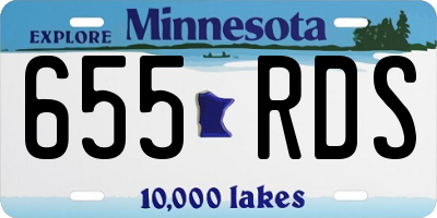 MN license plate 655RDS