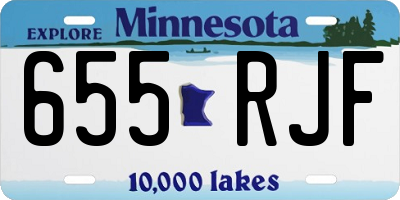 MN license plate 655RJF