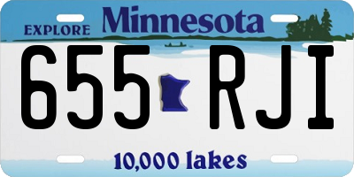 MN license plate 655RJI
