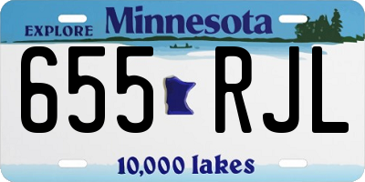 MN license plate 655RJL