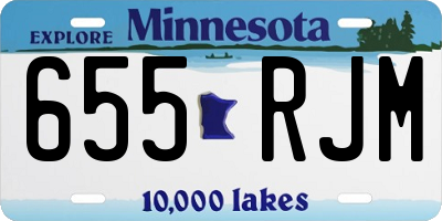 MN license plate 655RJM