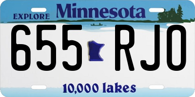 MN license plate 655RJO