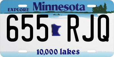 MN license plate 655RJQ