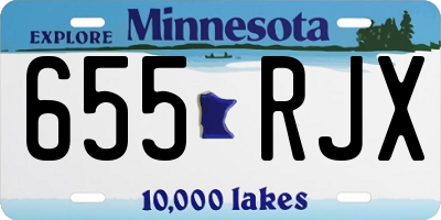 MN license plate 655RJX