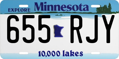 MN license plate 655RJY