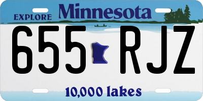 MN license plate 655RJZ