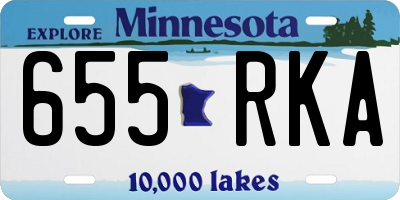 MN license plate 655RKA