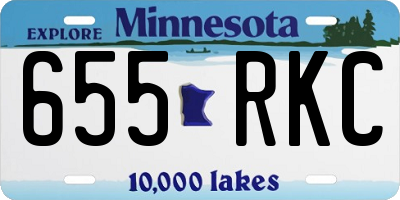MN license plate 655RKC