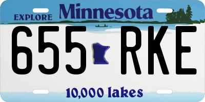 MN license plate 655RKE