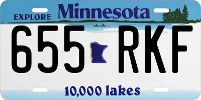 MN license plate 655RKF
