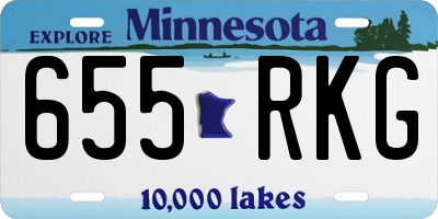 MN license plate 655RKG