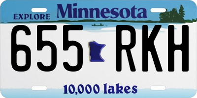 MN license plate 655RKH