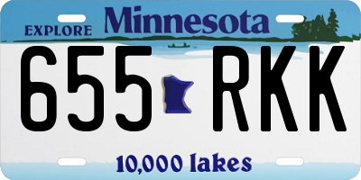 MN license plate 655RKK