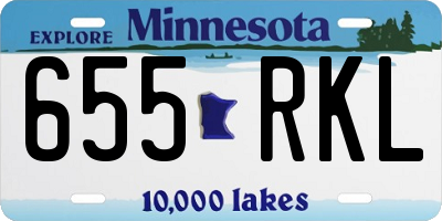 MN license plate 655RKL