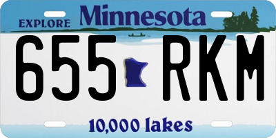 MN license plate 655RKM