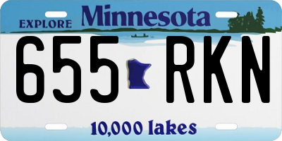 MN license plate 655RKN