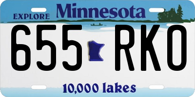 MN license plate 655RKO