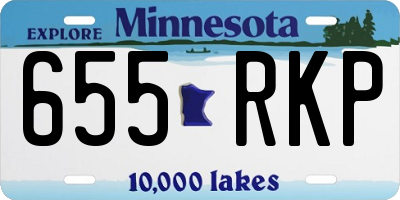 MN license plate 655RKP