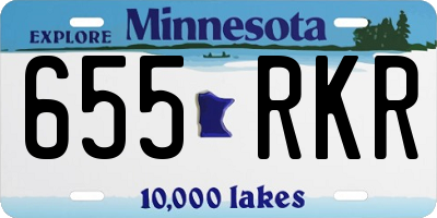 MN license plate 655RKR