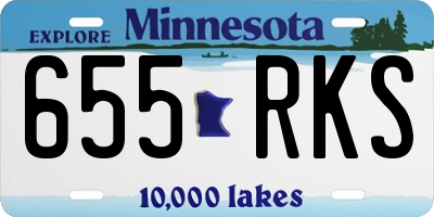 MN license plate 655RKS