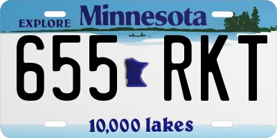MN license plate 655RKT