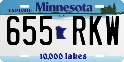 MN license plate 655RKW
