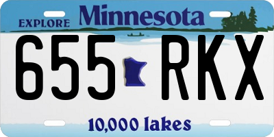 MN license plate 655RKX