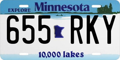 MN license plate 655RKY
