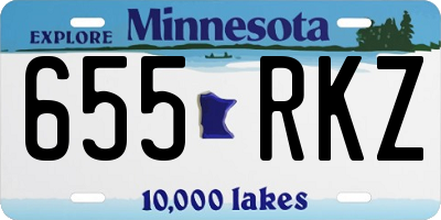 MN license plate 655RKZ