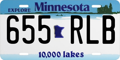 MN license plate 655RLB