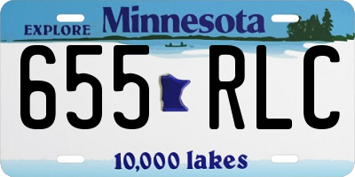 MN license plate 655RLC