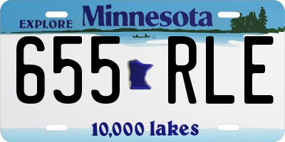 MN license plate 655RLE