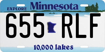 MN license plate 655RLF