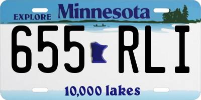 MN license plate 655RLI