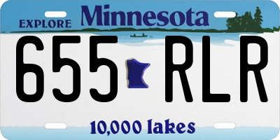 MN license plate 655RLR