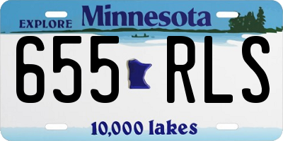 MN license plate 655RLS