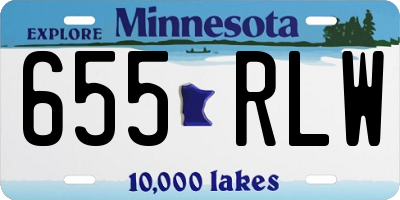 MN license plate 655RLW