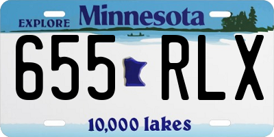 MN license plate 655RLX