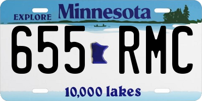 MN license plate 655RMC