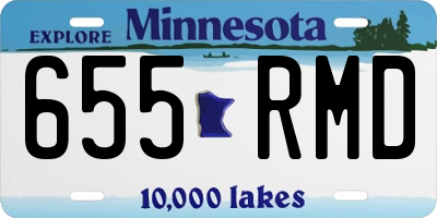 MN license plate 655RMD
