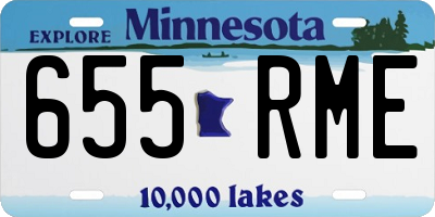MN license plate 655RME