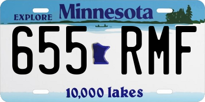 MN license plate 655RMF