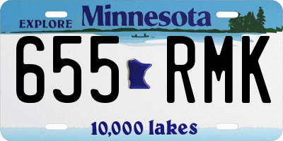 MN license plate 655RMK
