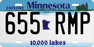 MN license plate 655RMP