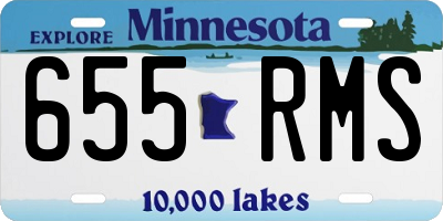 MN license plate 655RMS