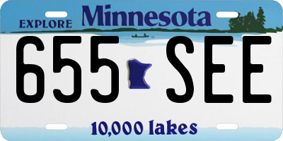 MN license plate 655SEE